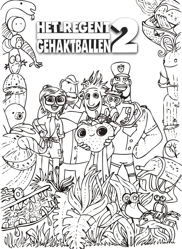 Kids-n-fun.com | Coloring page Cloudy with a change of meatballs 2 ...